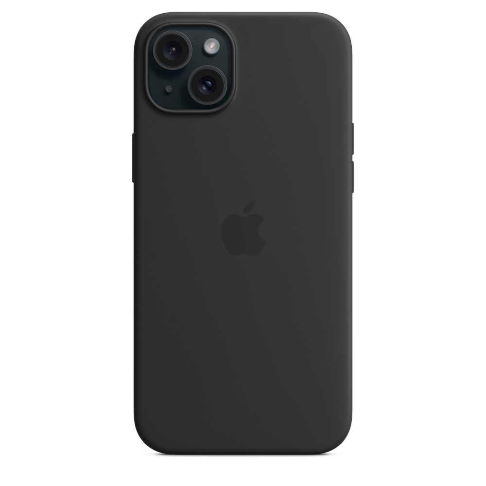 Оригинальный чехол Apple для iPhone 15 Plus Silicone Case with MagSafe MT103ZM/A black