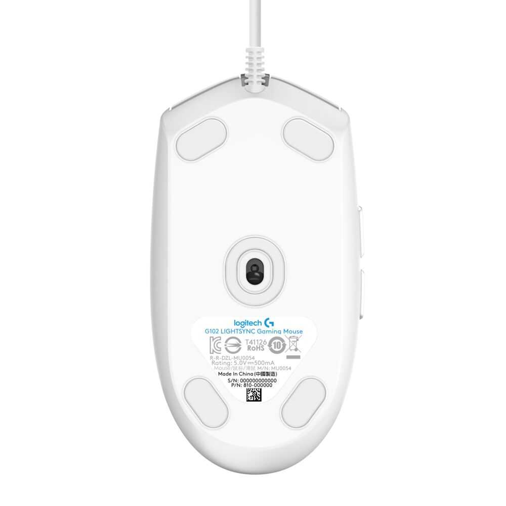 Игровая мышь LOGITECH G102 LIGHTSYNC (Белая)