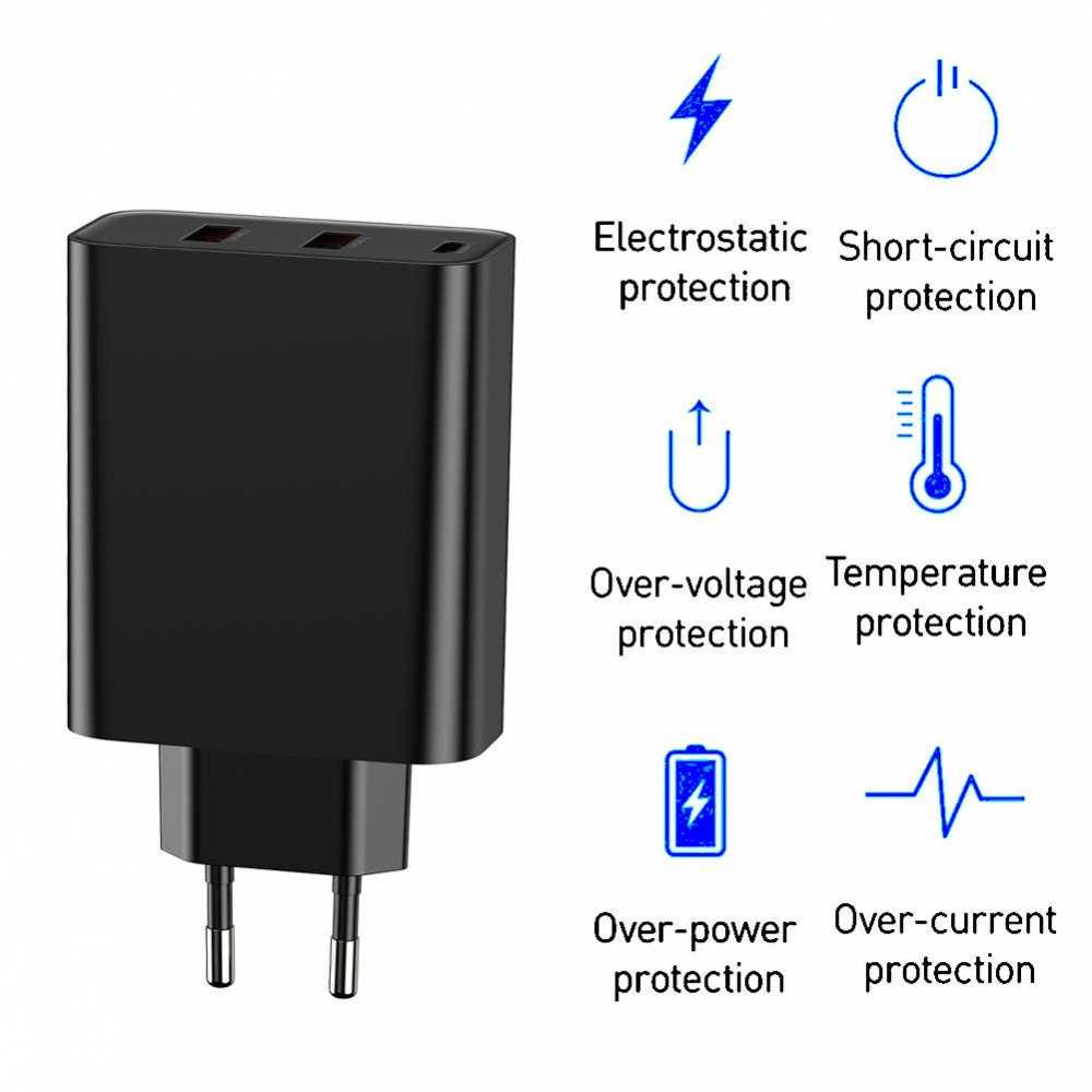 Baseus EU910 Charger 60W qora