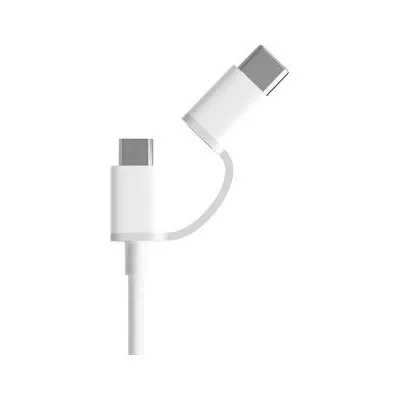 Кабел для зарядки Xiaomi 2in1 Type-C/Lightning 30см (белый)