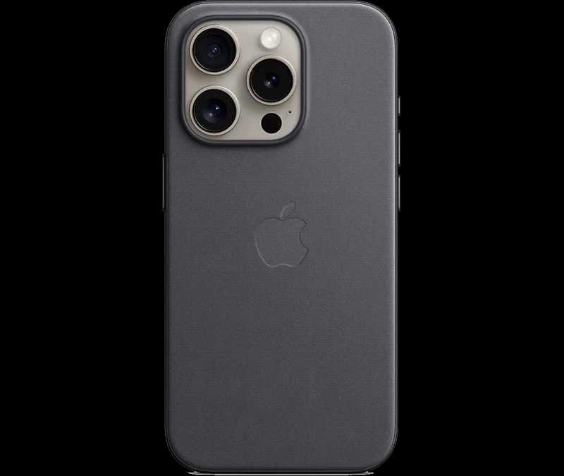 Оригинальный чехол Apple для iPhone 15 Pro FineWoven Case with MagSafe MT4H3ZM/A black