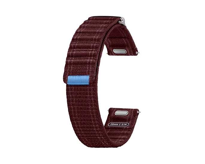Текстильный ремешок Fabric для Galaxy Watch 7 20мм S/M (бордовый)