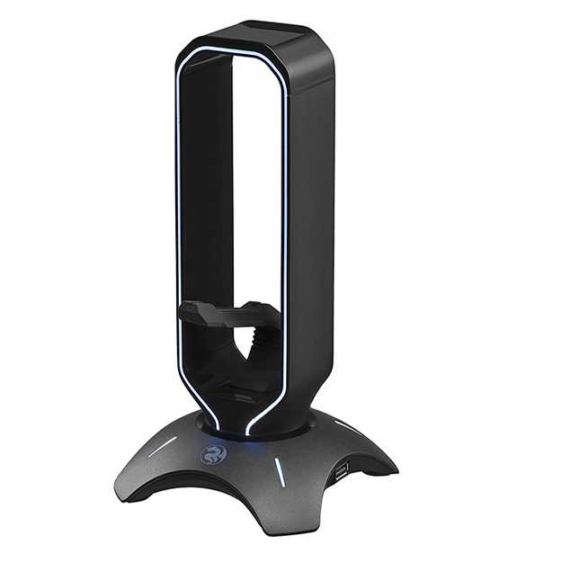Подставка 3в1 для игровых наушников (пластиковая) 2E GAMING Headset Stand 3in1 RGB USB Black