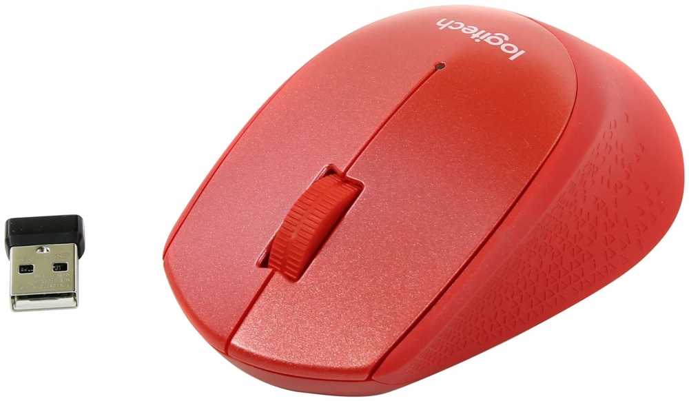 Мышь беспроводная Logitech M330 (Красный)