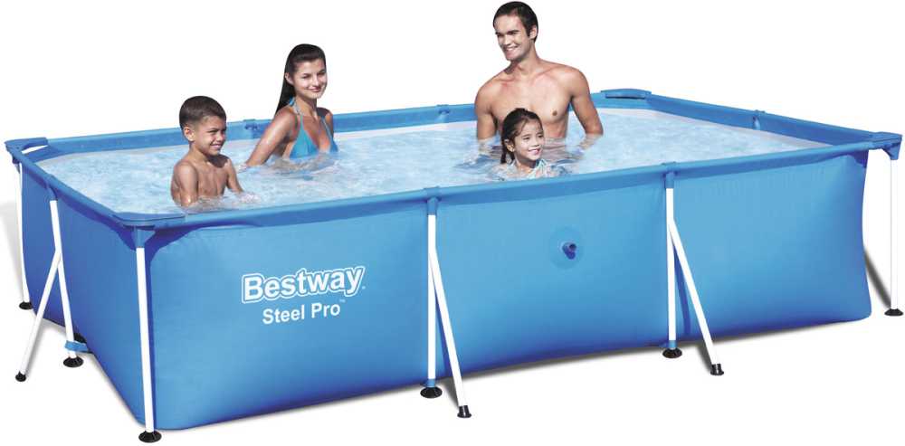 Бассейн прямоугольный каркасный BestWay 56404 3.00m x 2.01m x 66cm