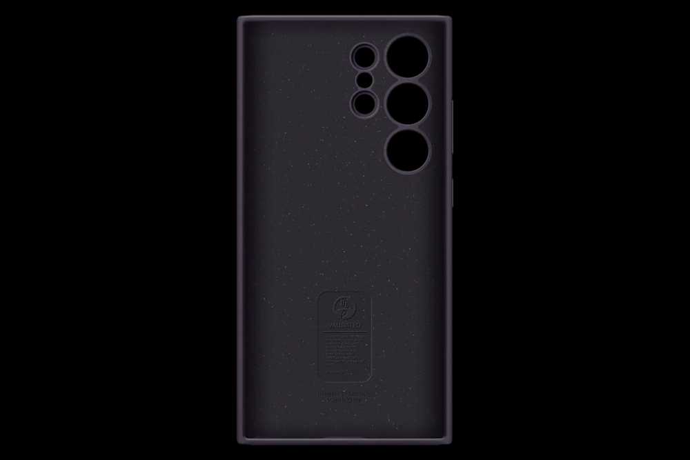 Оригинальный чехол Silicone Case для Galaxy S24 темно-фиолетовый