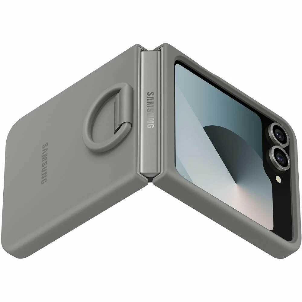 Оригинальный чехол чехол Silicone Case для Galaxy Flip 6 (серый)