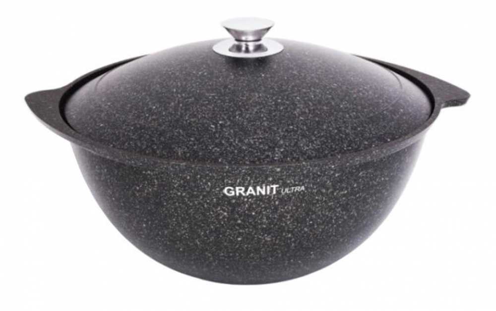 Казан Kukmara для плова 6л со крышкой АП линия Granit Ultra