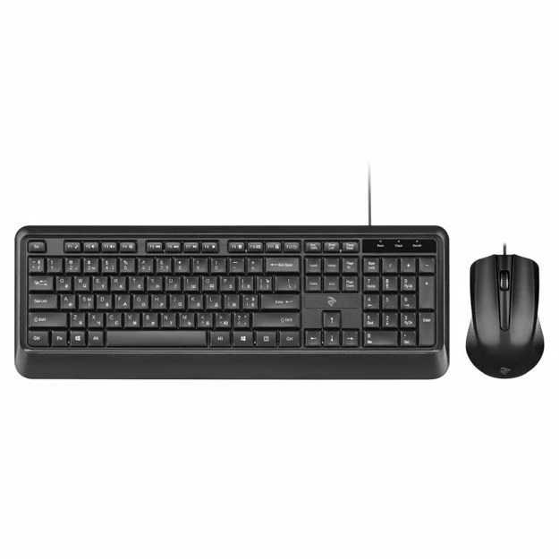 Проводной комплект Клавиатура+Мышь 2Е Combo MK404 USB Black