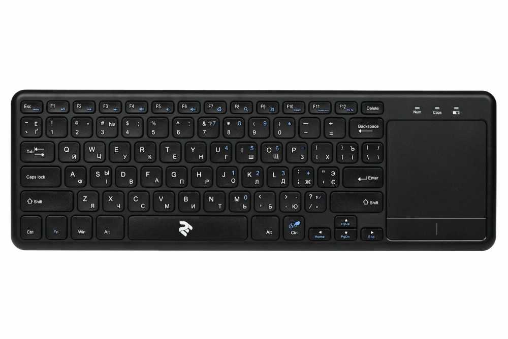 Клавиатура беспроводная с тачпадом 2E Touch keyboard KT100 BLACK