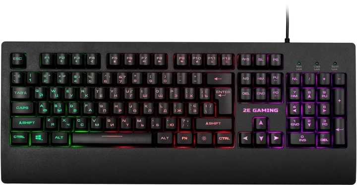 Klaviatura o'yin uchun simli 2E GAMING KG330 LED USB qora Ukr