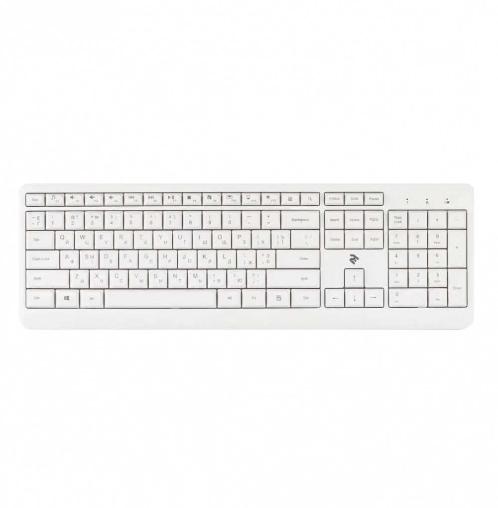 Клавиатура беспроводная 2Е Keyboard KS220 WL White