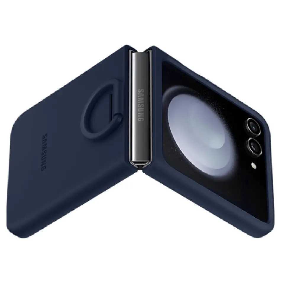 Оригинальный чехол чехол Z ring для Galaxy Flip 5 EF-PF731TNEGRU (тёмно синий)