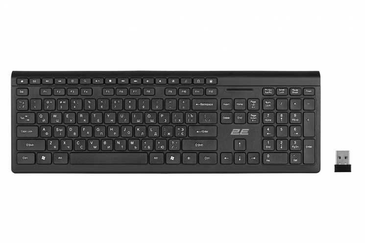 Клавиатура беспроводная 2E Keyboard KS210 Slim WL Black