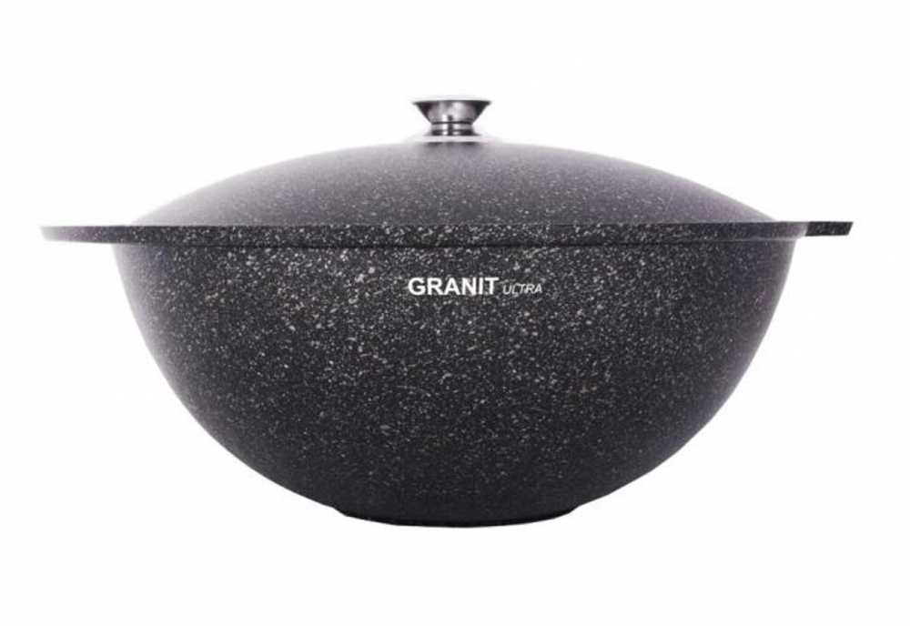 Казан Kukmara для плова 6л со крышкой АП линия Granit Ultra