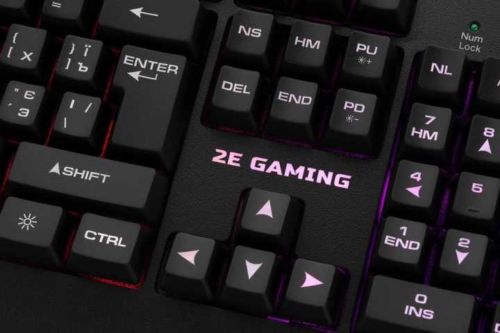 Klaviatura o'yin uchun simli 2E GAMING KG330 LED USB qora Ukr