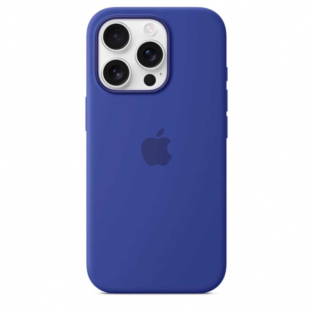 Оригинальный чехол для Iphone 16 Pro Silicone Case with MagSafe  (темно-синий)
