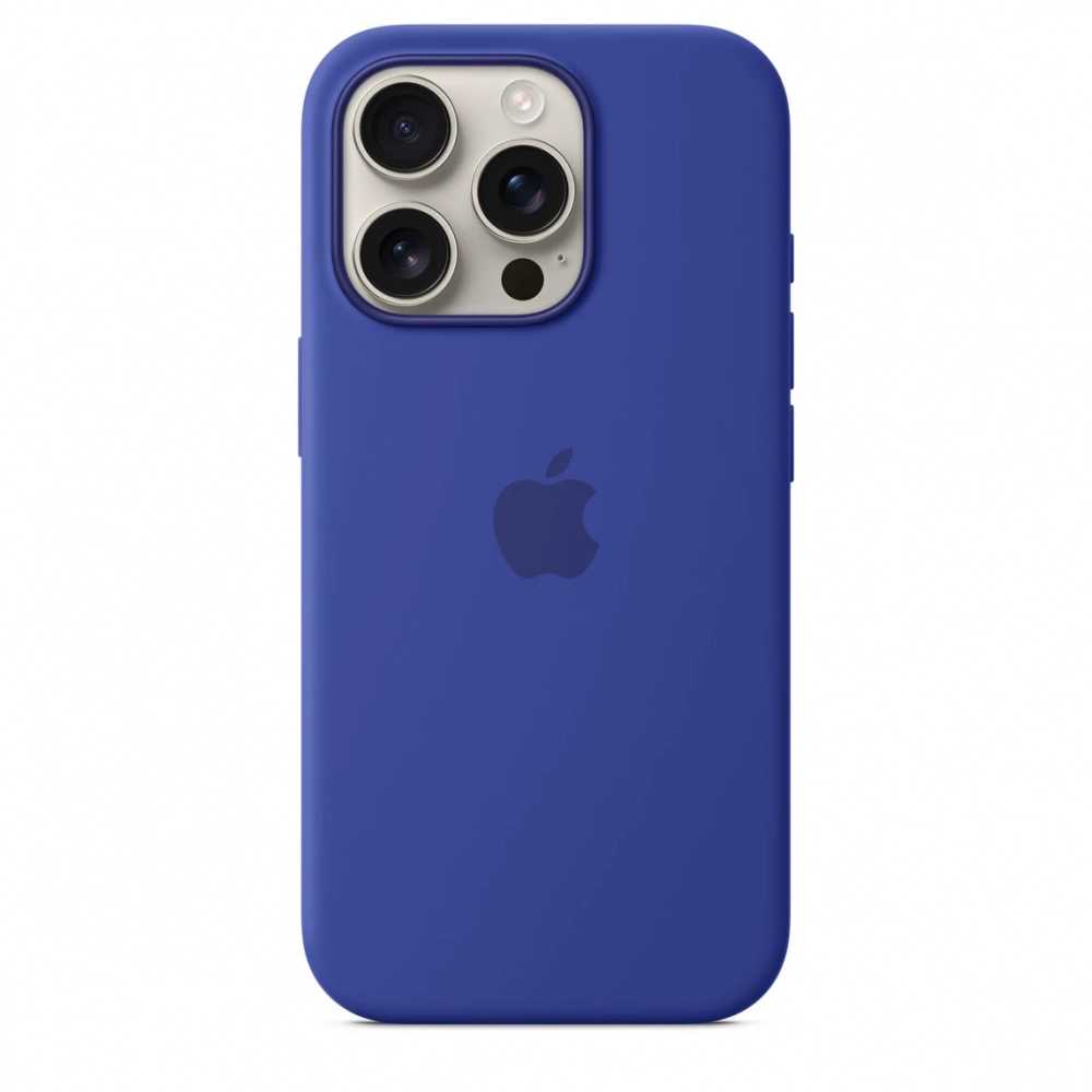 Оригинальный чехол для Iphone 16 Pro Silicone Case with MagSafe  (темно-синий)