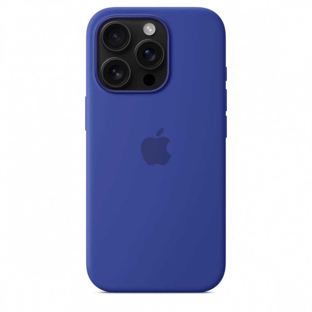 Оригинальный чехол для Iphone 16 Pro Silicone Case with MagSafe  (темно-синий)