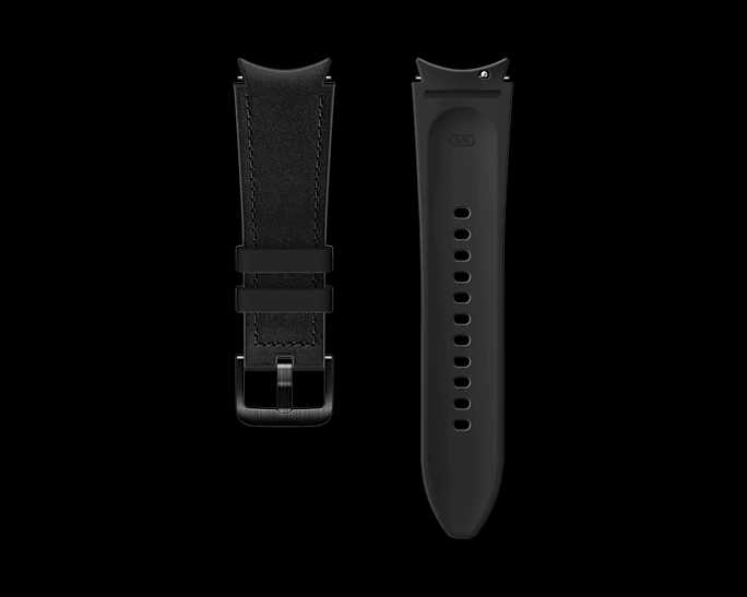 Кожаный ремешок Hybrid Leather Watch4 S/L черный (ET-SHR88SBEGRU)