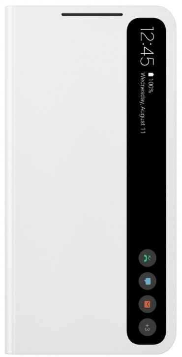 Оригинальный чехол Smart Clear View Cover Galaxy S21 FE (белый)