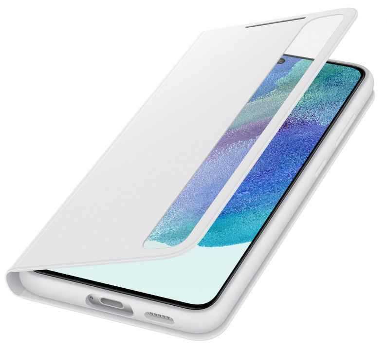 Оригинальный чехол Smart Clear View Cover Galaxy S21 FE (белый)
