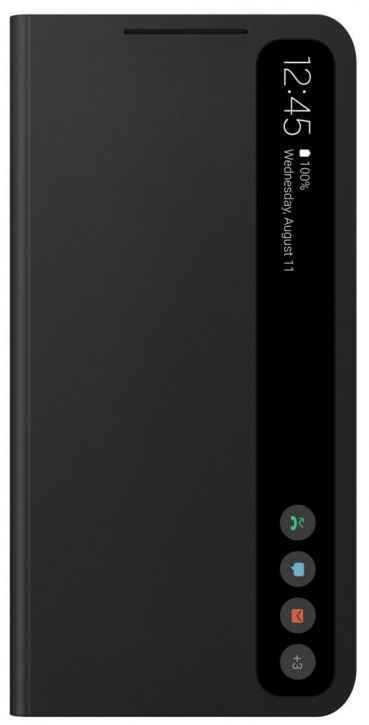 G'ilof Smart Clear View Cover S21 FE qora (EF-ZG990CBEGRU)