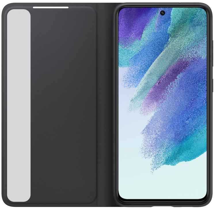 G'ilof Smart Clear View Cover S21 FE qora (EF-ZG990CBEGRU)