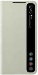 Оригинальный чехол Smart Clear View Cover для Galaxy S21 FE (оливковый)