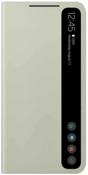 Оригинальный чехол Smart Clear View Cover для Galaxy S21 FE (оливковый)
