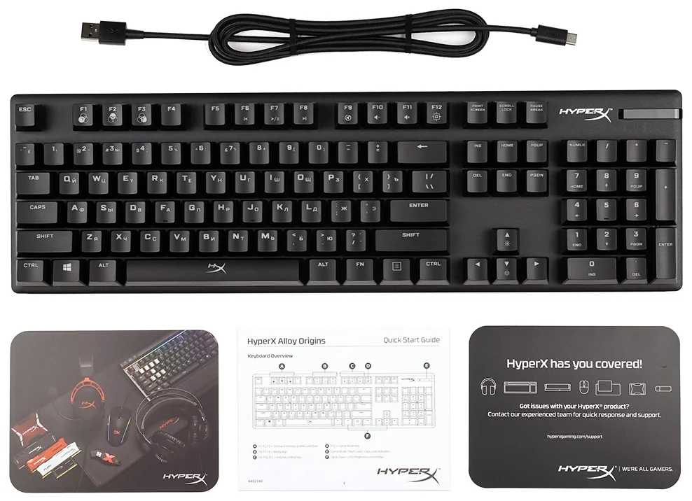 Игровая клавиатура HyperX Alloy Origins (Красные свитчи)