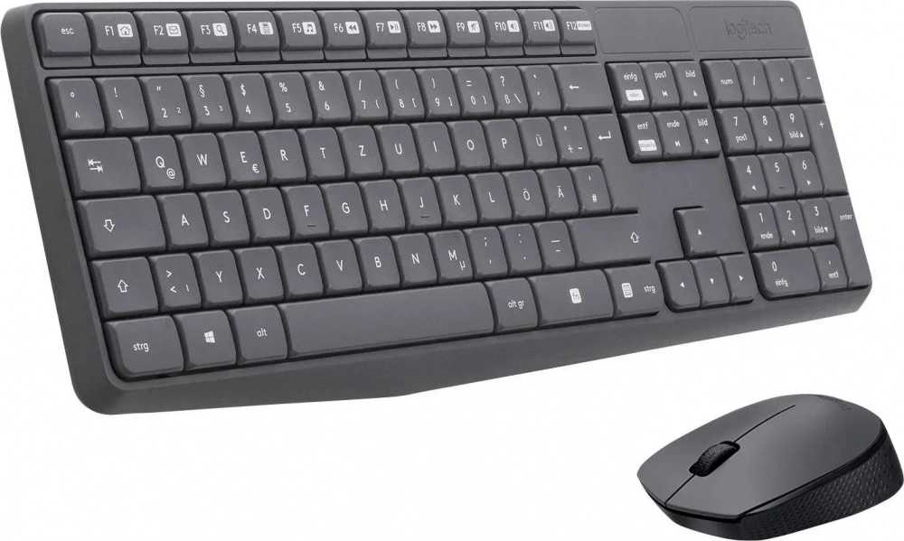 Комплект клавиатура+мышь Logitech MK235 Grey