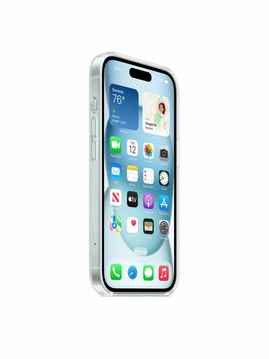Оригинальный чехол Apple для iPhone 15 Clear Case with MagSafe MT203ZM/A прозрачный