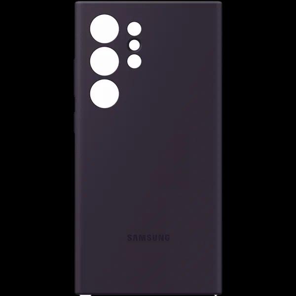 Оригинальный чехол Silicone Case для Galaxy S24 Ultra (темно-фиолетовый)