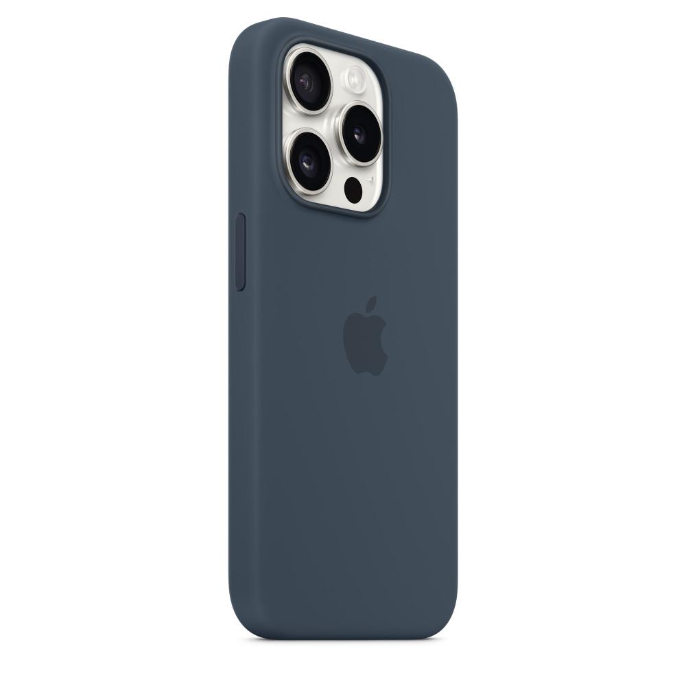 Оригинальный чехол Apple для iPhone 15 Pro Silicone Case with MagSafe MT1D3ZM/A storm blue