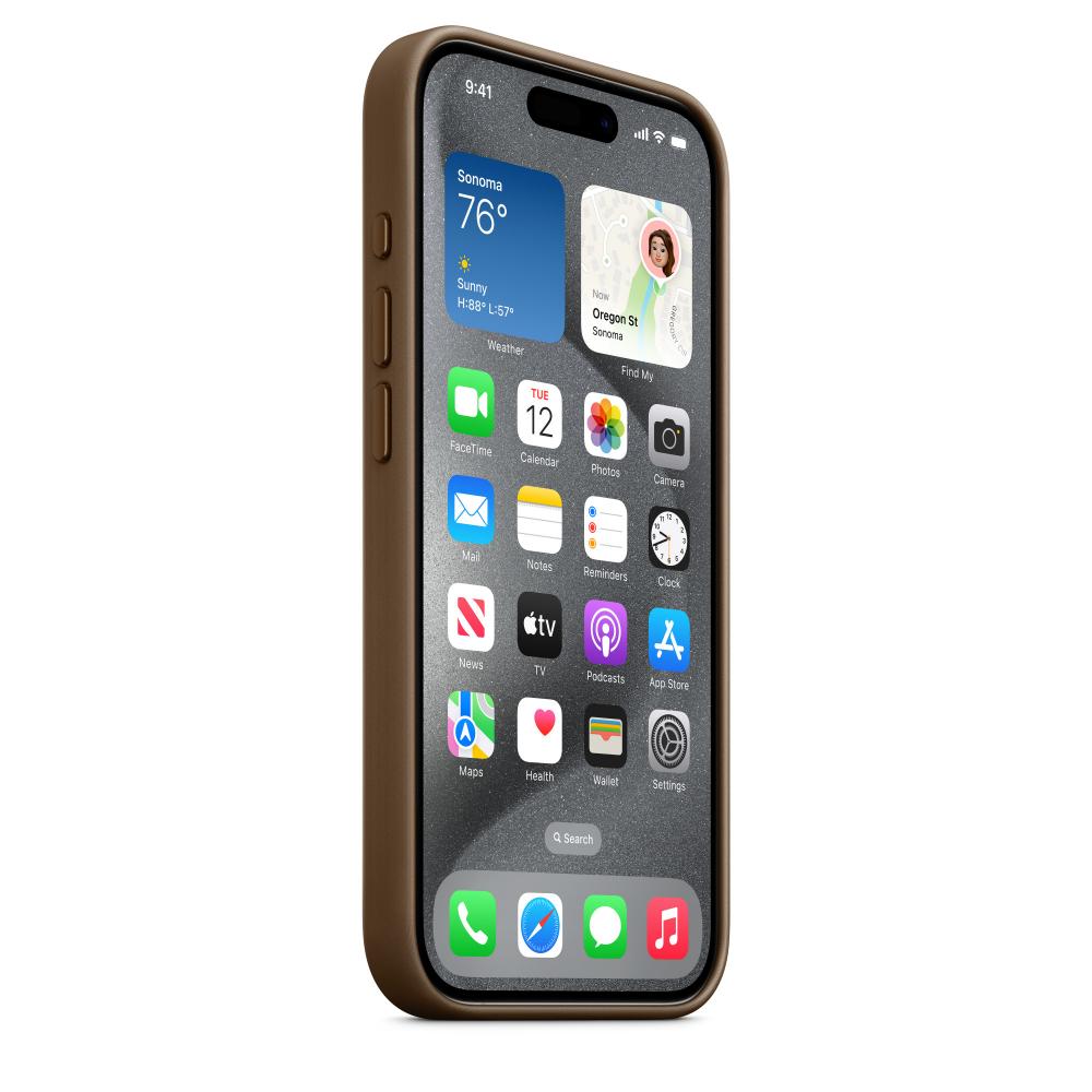 Оригинальный чехол Apple для iPhone 15 Pro FineWoven Case with MagSafe MT4J3ZM/A taupe