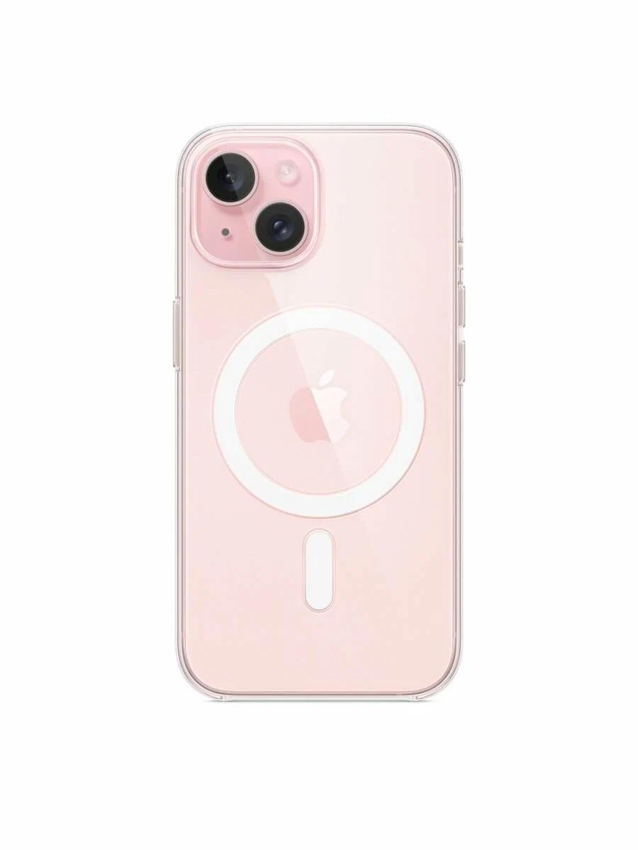 Оригинальный чехол Apple для iPhone 15 Clear Case with MagSafe MT203ZM/A прозрачный