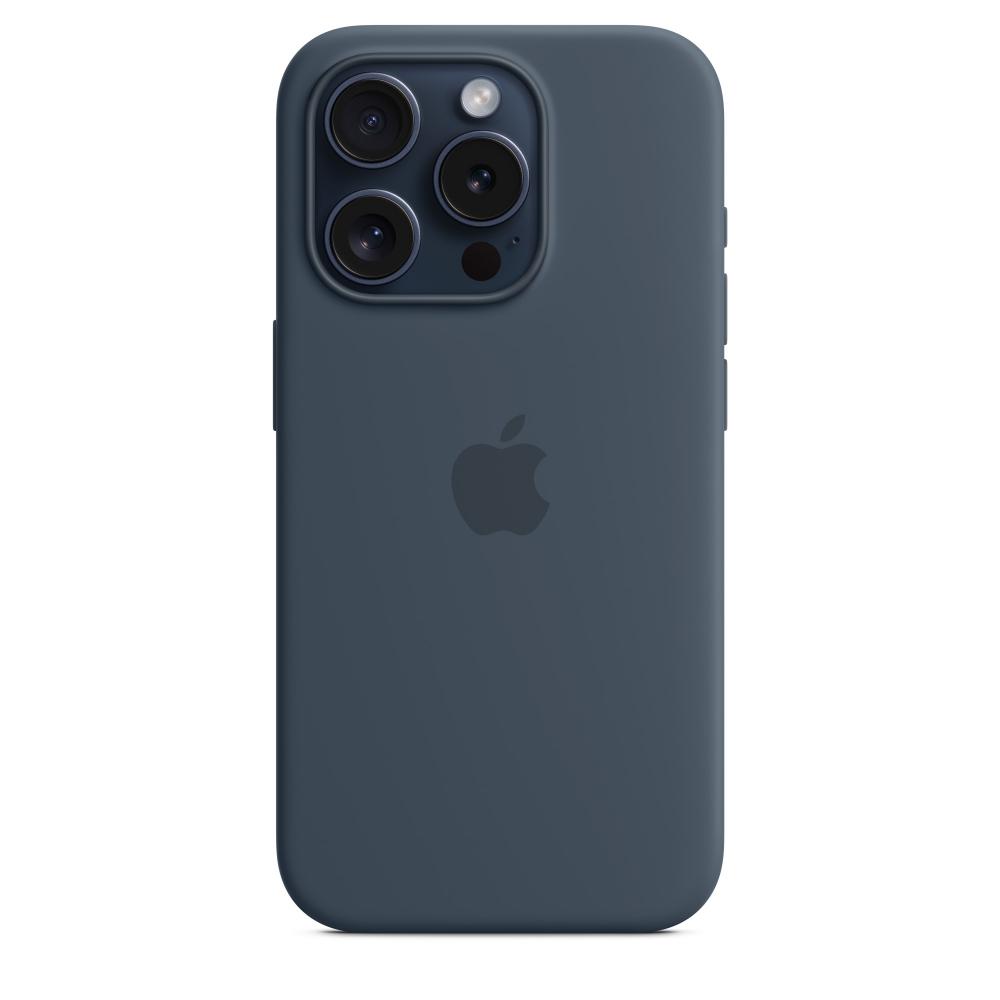 Оригинальный чехол Apple для iPhone 15 Pro Silicone Case with MagSafe MT1D3ZM/A storm blue
