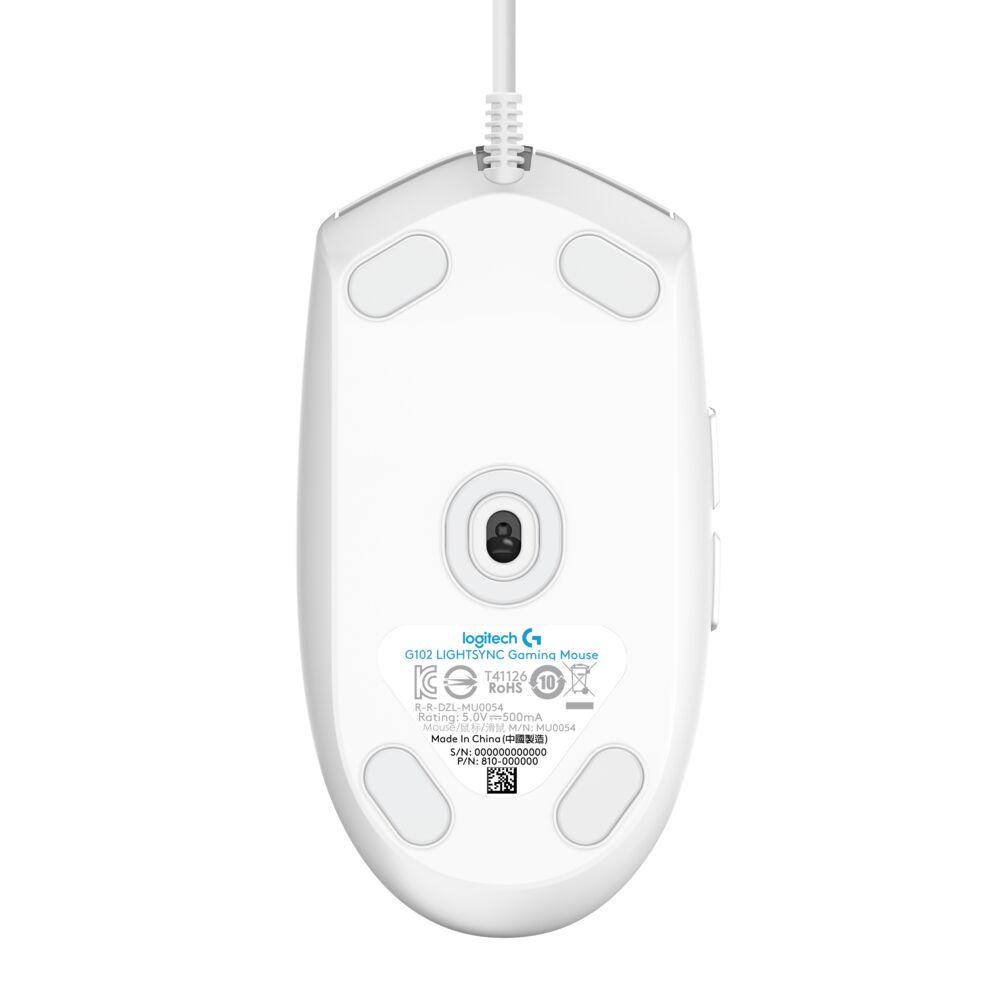 Игровая мышь LOGITECH G102 LIGHTSYNC (Белая)