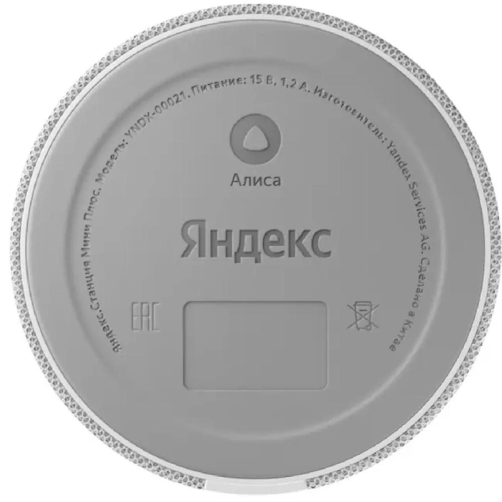 Умная колонка Яндекс станция мини плюс с часами (Серая)