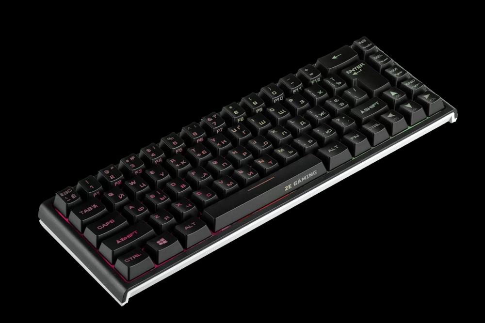 Клавиатура игровая, проводная 2E GAMING Keyboard KG360 RGB 68key WL Black Ukr