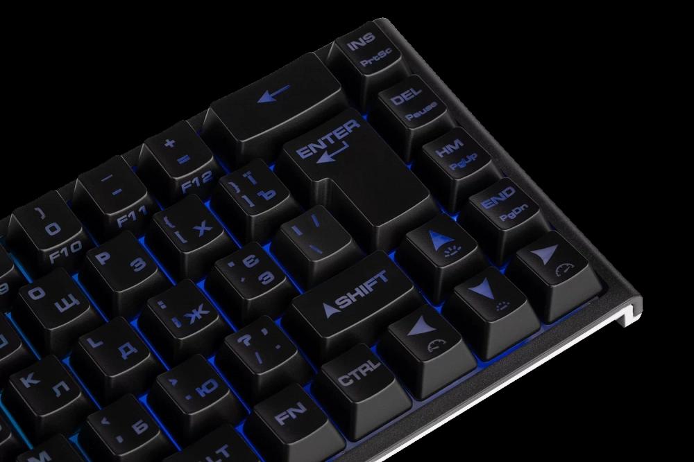 Клавиатура игровая, проводная 2E GAMING Keyboard KG360 RGB 68key WL Black Ukr