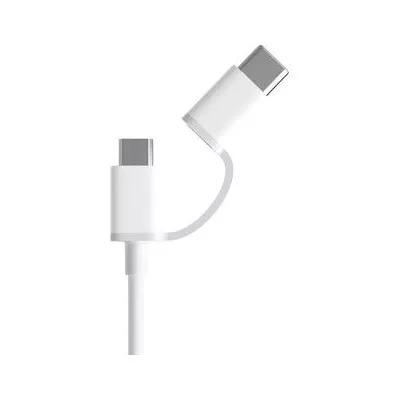 Кабел для зарядки Xiaomi 2in1 Type-C/Lightning 30см (белый)