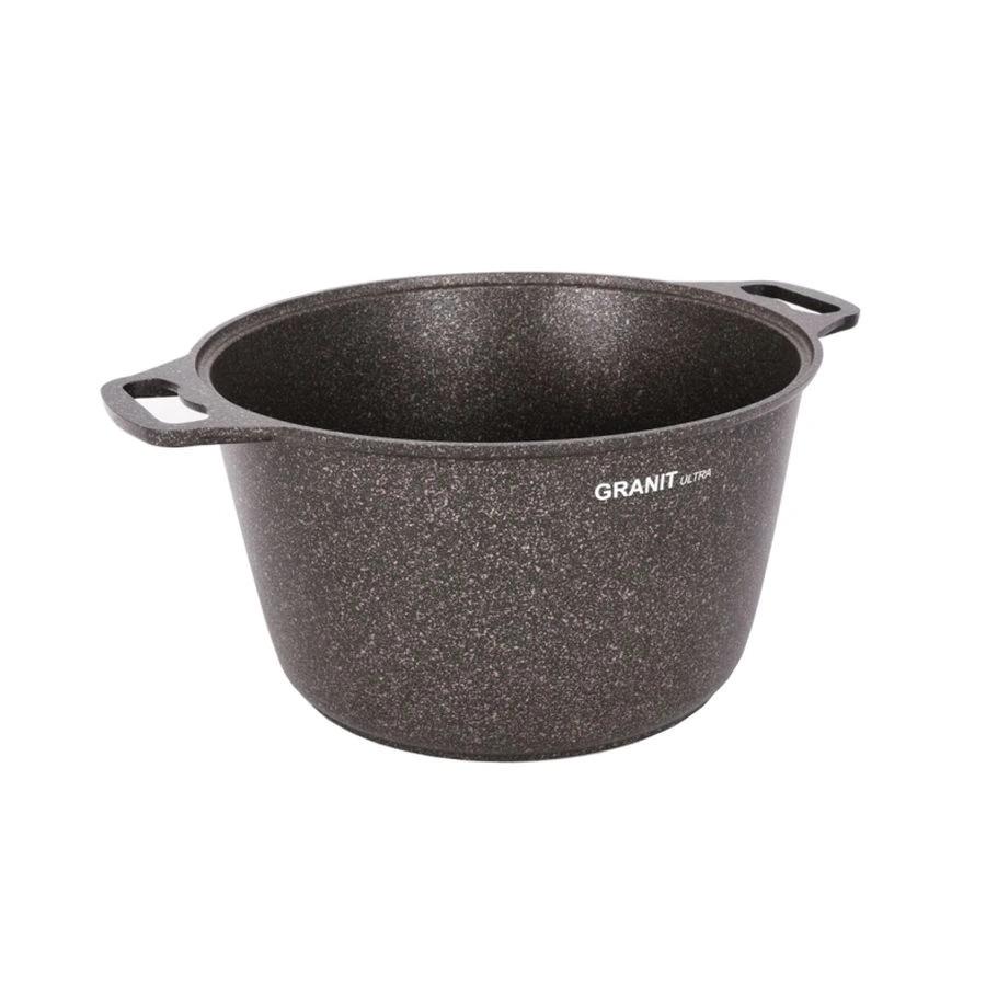 Кастрюля Kukmara 8л со стеклянной крышкой АП, линия Granit ultra