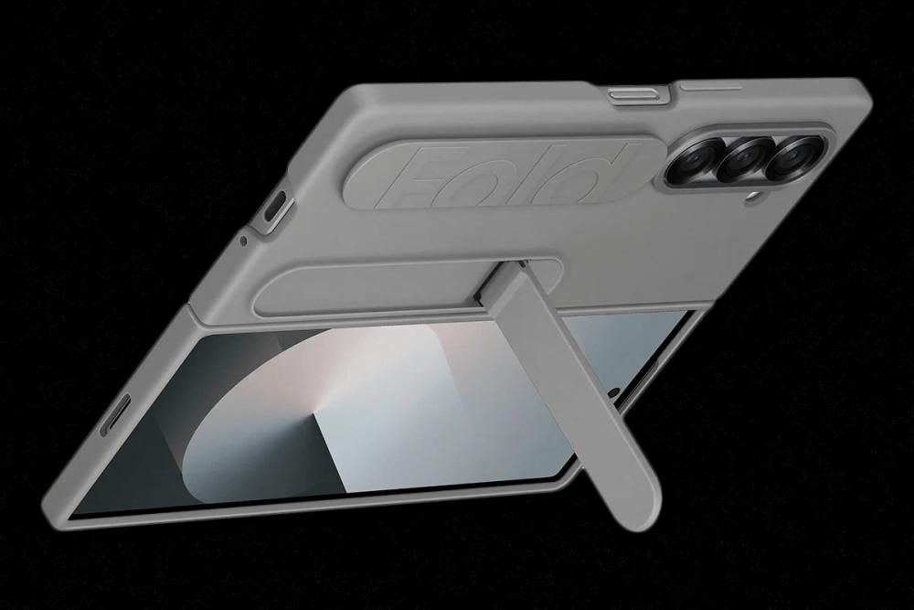Оригинальный чехол Silicone Case для Galaxy Z Fold 6 (серый)