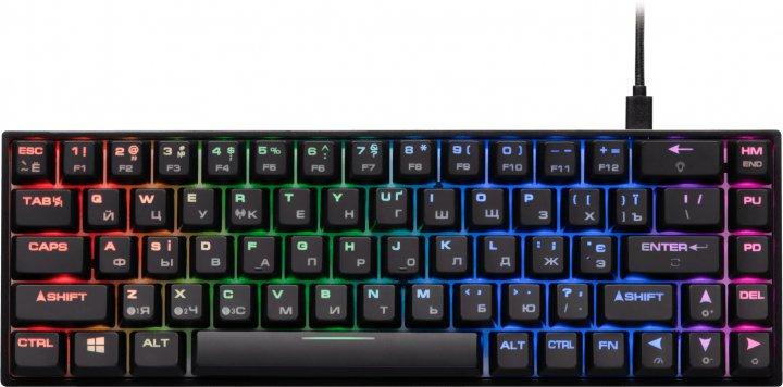 Клавиатура игровая, проводная 2E GAMING Keyboard KG380 RGB 68key Gateron Brown Switch BT/USB Black U