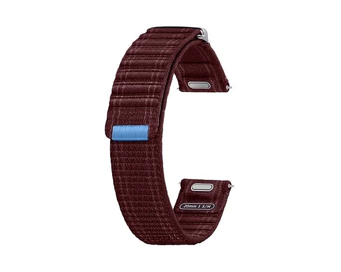Текстильный ремешок Fabric для Galaxy Watch 7 20мм S/M (бордовый)