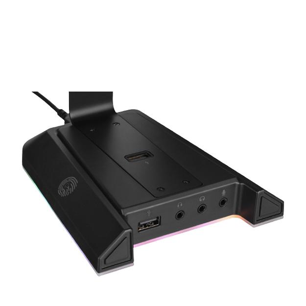Подставка 3в1 для игровых наушников (пластиковая) 2E GAMING GST320 Headset Stand 3in1 RGB 7.1 USB Bl