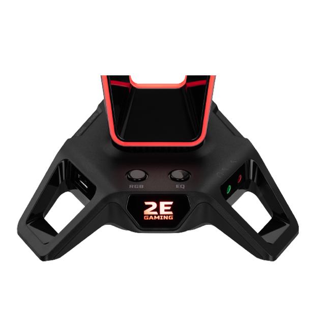 Подставка 3в1 для игровых наушников (пластиковая) 2E GAMING GST330 Headset Stand 3in1 RGB 7.1 USB Bl