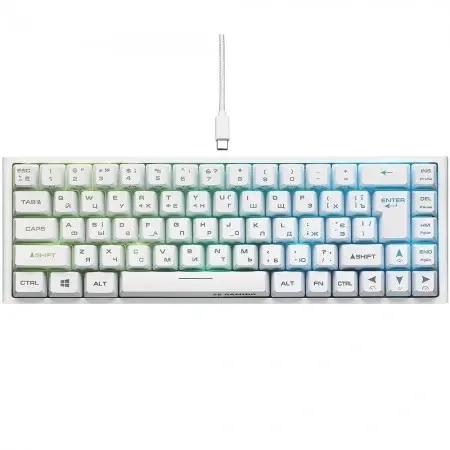 Клавиатура 2E GAMING KG350 RGB 68key USB White UKR